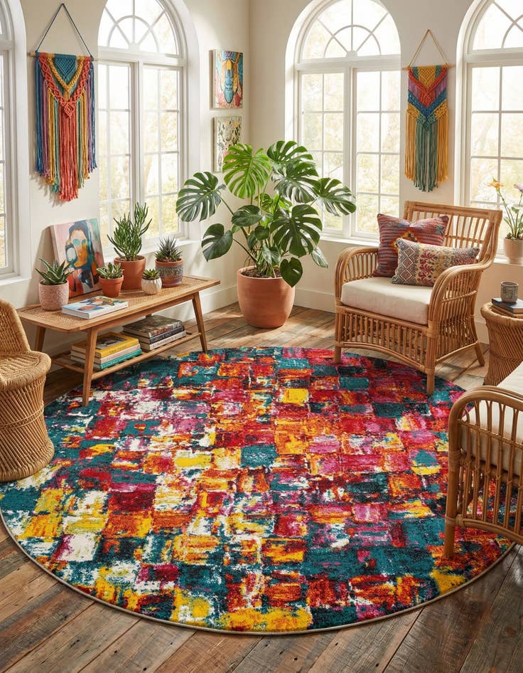 Detail image of 8' x 8' Florence Round Rug