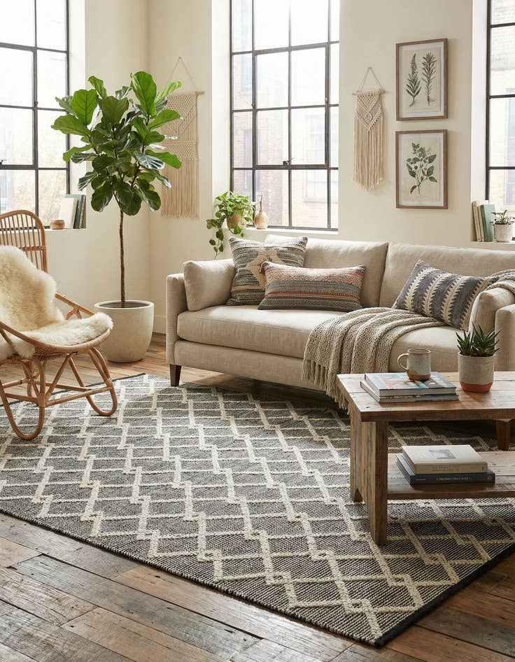 Detail image of 6' 1 x 9'  Hand Knotted Jill Zarin Dorset Rug