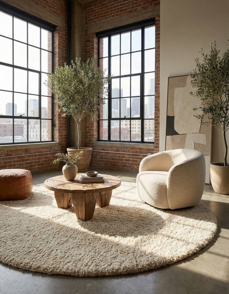 Detail image of 7' 10 x 7' 10 Haka Deluxe Shag Round Rug