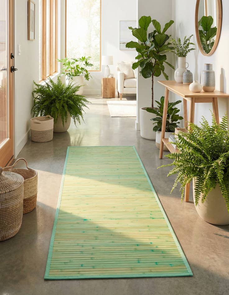 Detail image of 2' x 6' Bamboo Runner Rug