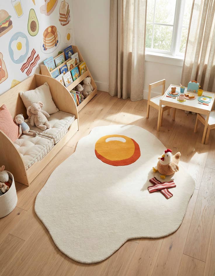 Detail image of 7' 10 x 7' 10 Playtime Kids Wool Freeform Rug