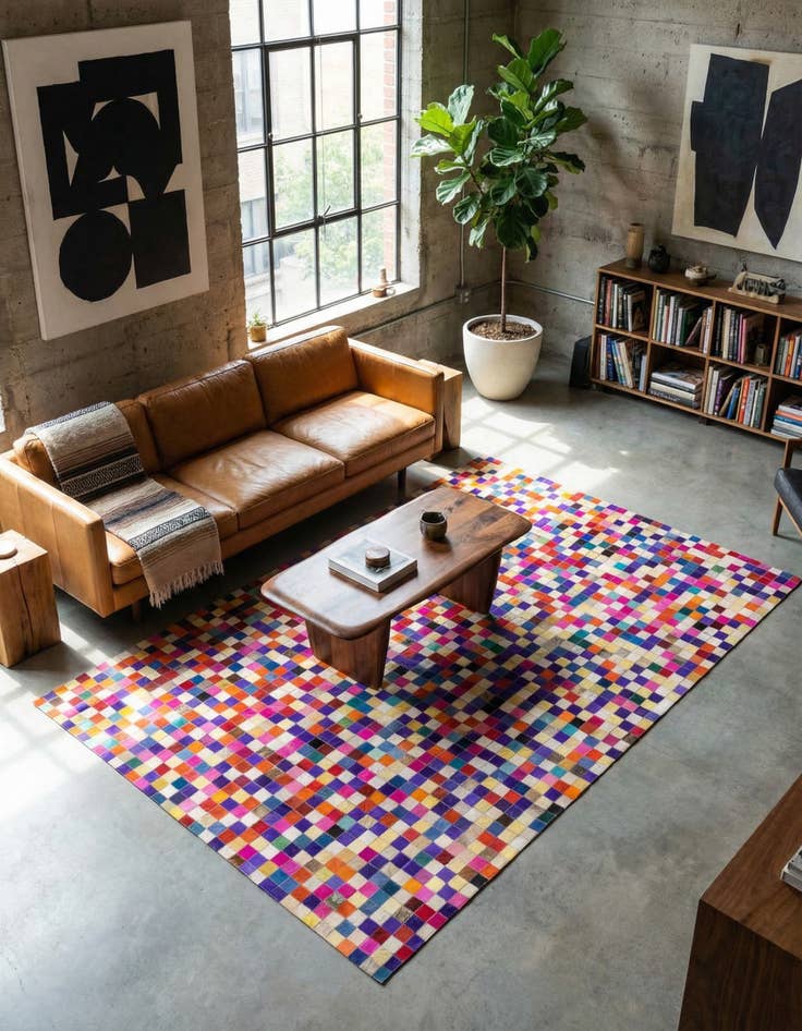 Detail image of 4' 10 x 6' 9 Cowhide Rug