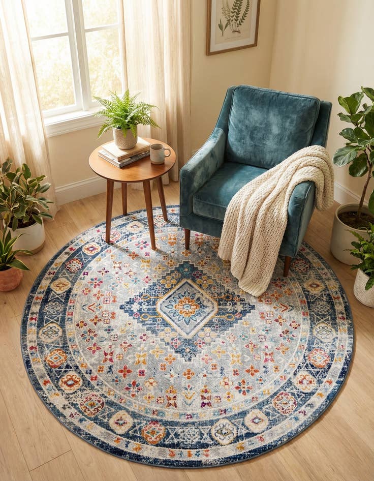 Detail image of 5' x 5' Budapest Round Rug