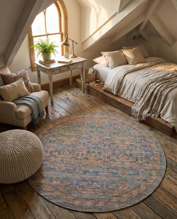Detail image of 5' 3 x 5' 3 Nostalgia Round Rug
