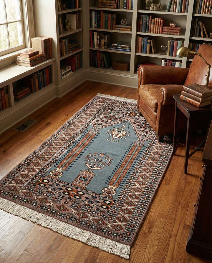 2' 7 x 4' 2 Hand Knotted Bokhara Oriental Wool Rug