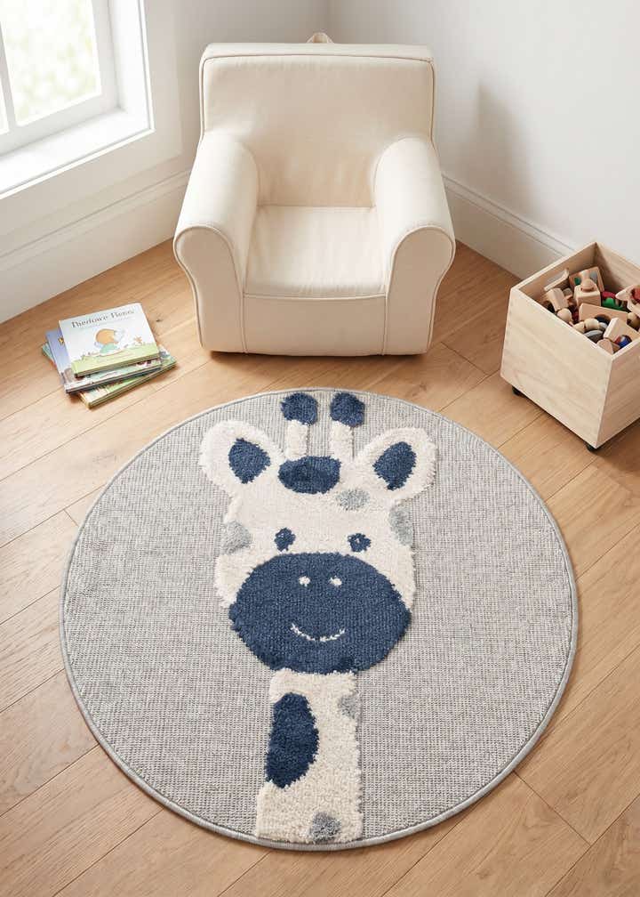 3' x 3' Whimsy Kids Round Rug