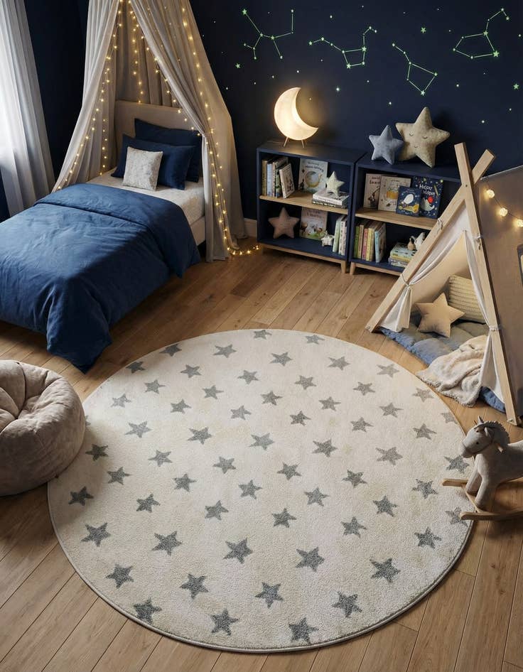 Detail image of 6' x 6' Whimsy Kids Round Rug