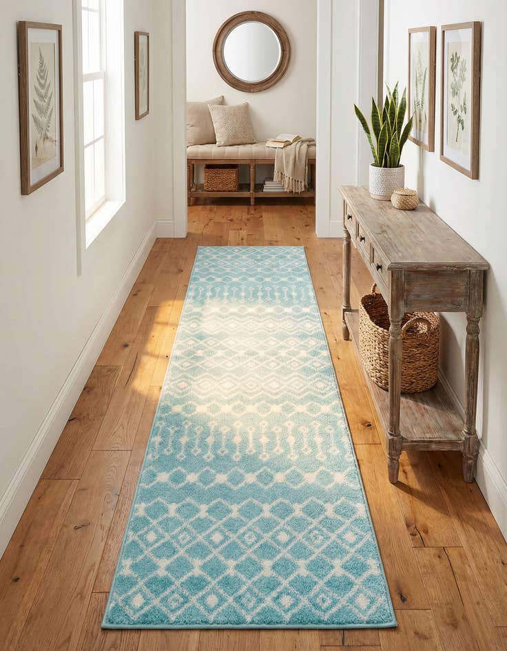 Detail image of 2' x 8' Moroccan Trellis Runner Rug