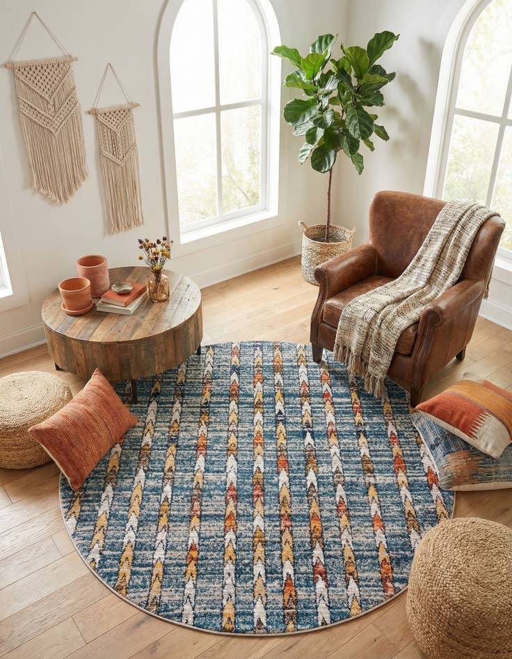 Detail image of 5' 3 x 5' 3 Aramis Round Rug