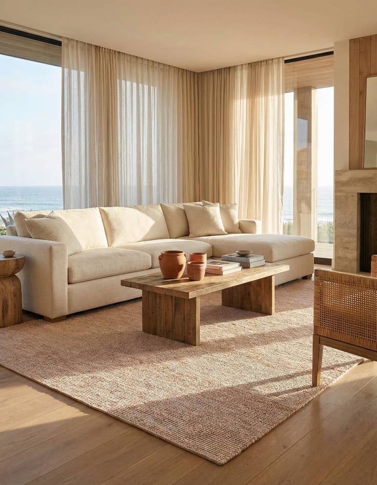 Detail image of 10' x 14' 1 Hand Woven Seaside Pearl Jute Rug