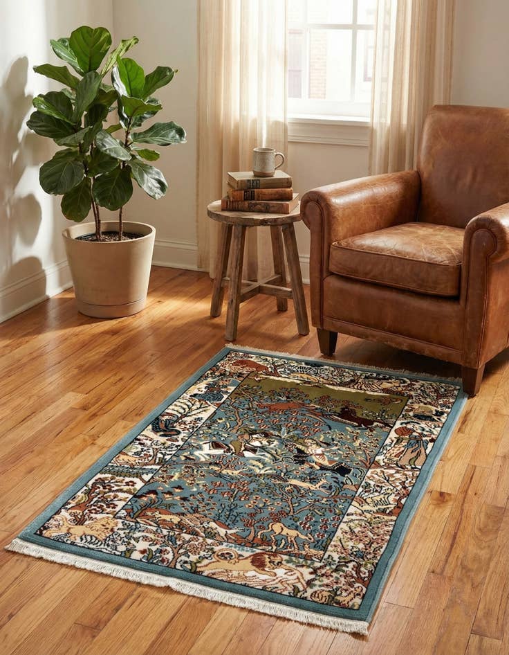 Detail image of 2' x 3' 1 Nain Design Rug