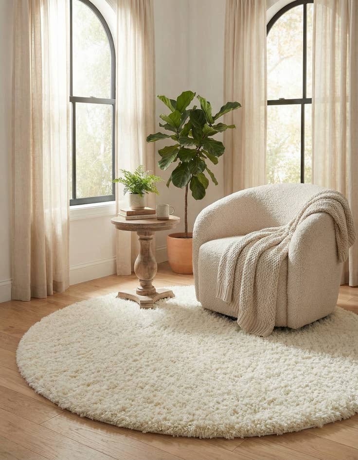 Detail image of 8' x 8' Infinity Shag Round Rug