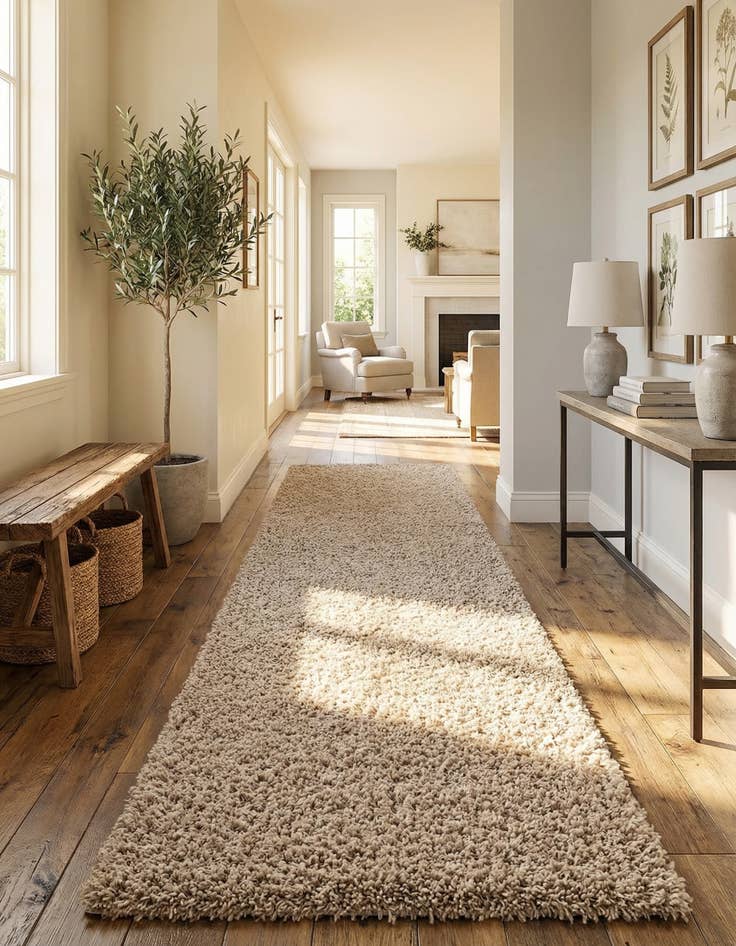 Detail image of 2' 7 x 13' Zermatt Shag Runner Rug