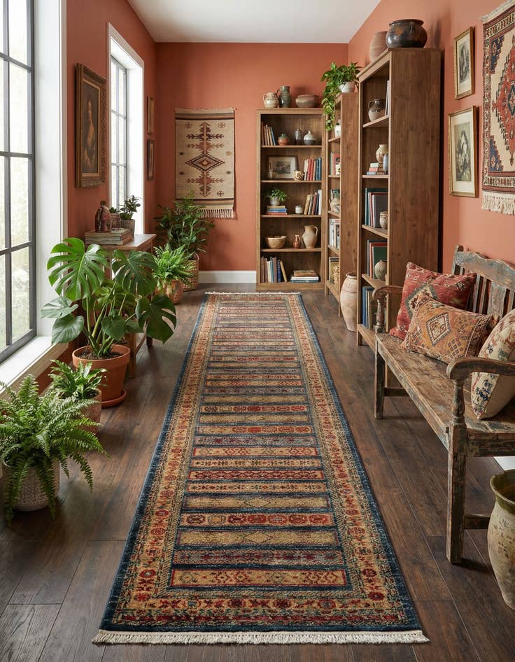 Detail image of 2' 7 x 19' 8 Kashkuli Gabbeh Runner Rug