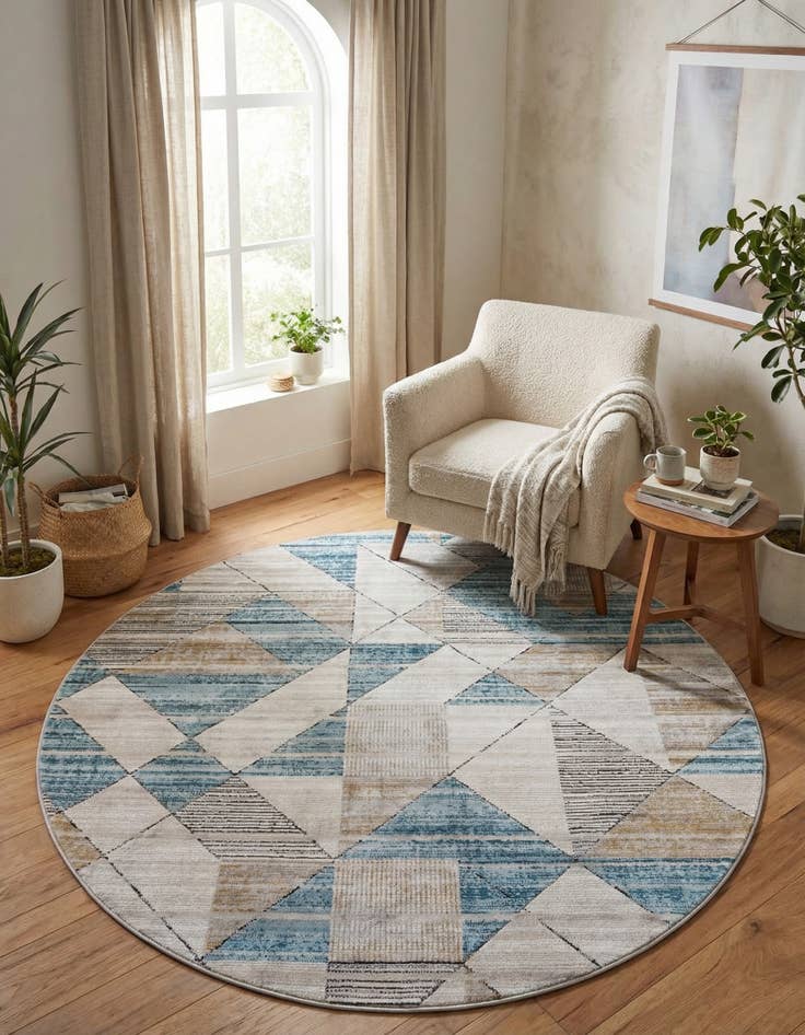 Detail image of 7' x 7' Leipzig Round Rug