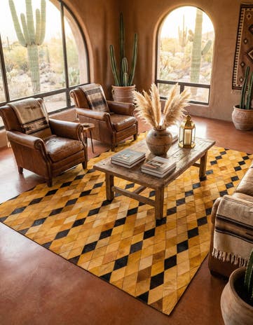 5' 1 x 8' Cowhide Stocks Rug