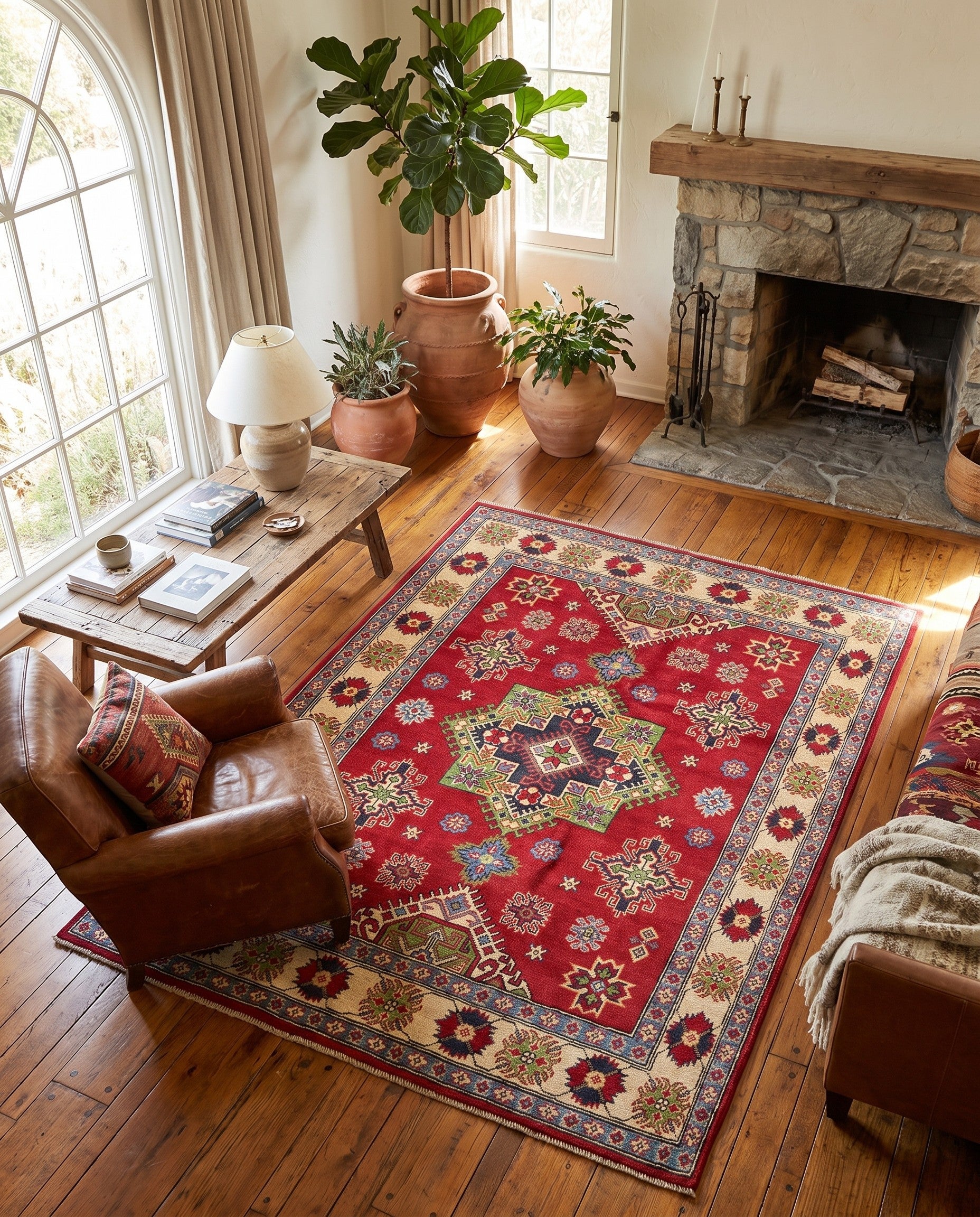 150cm x 210cm Hand Knotted Kazak Rug