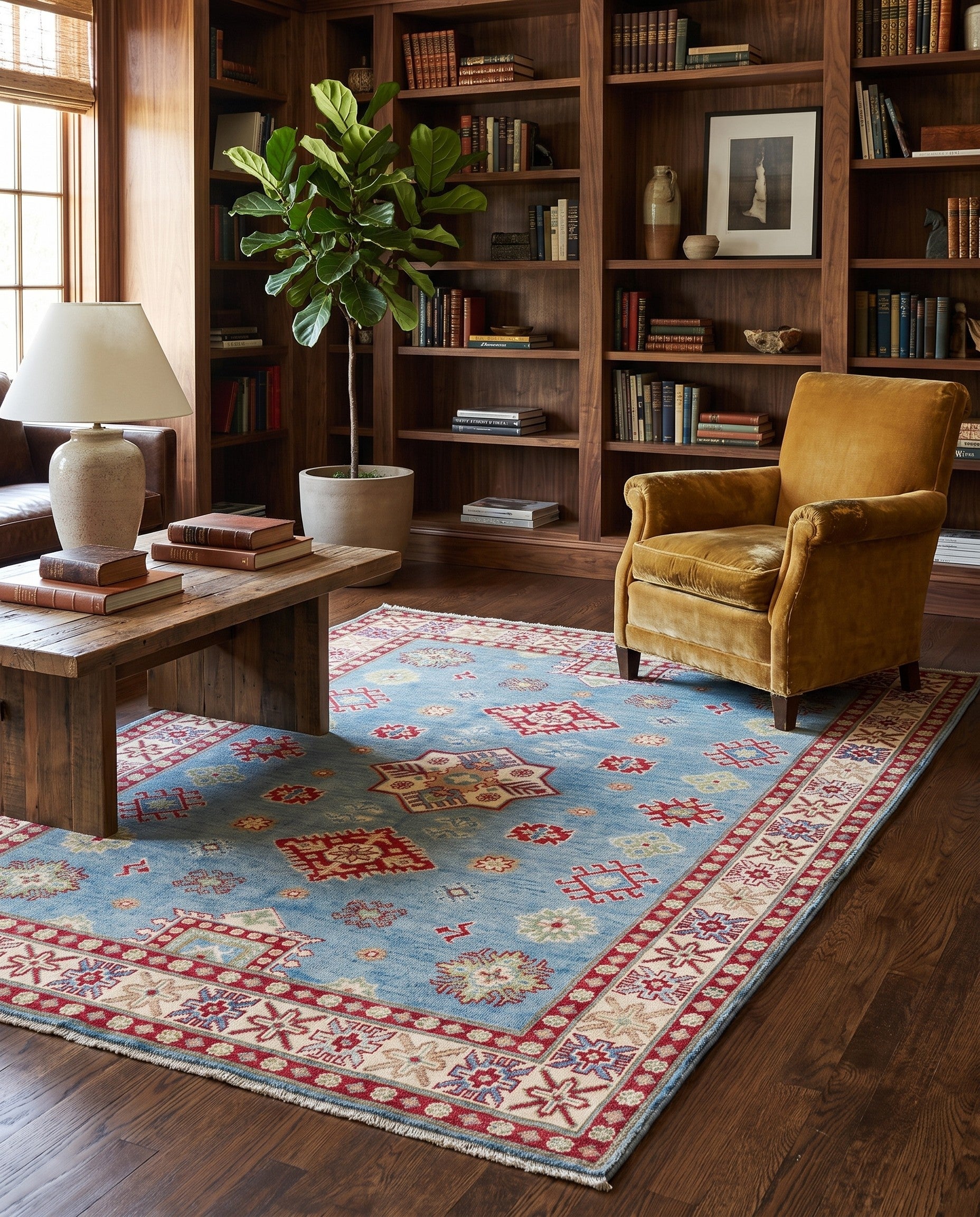 Detail image 3 of 12: 5' 1 x 6' 10 Hand Knotted Kazak Rug