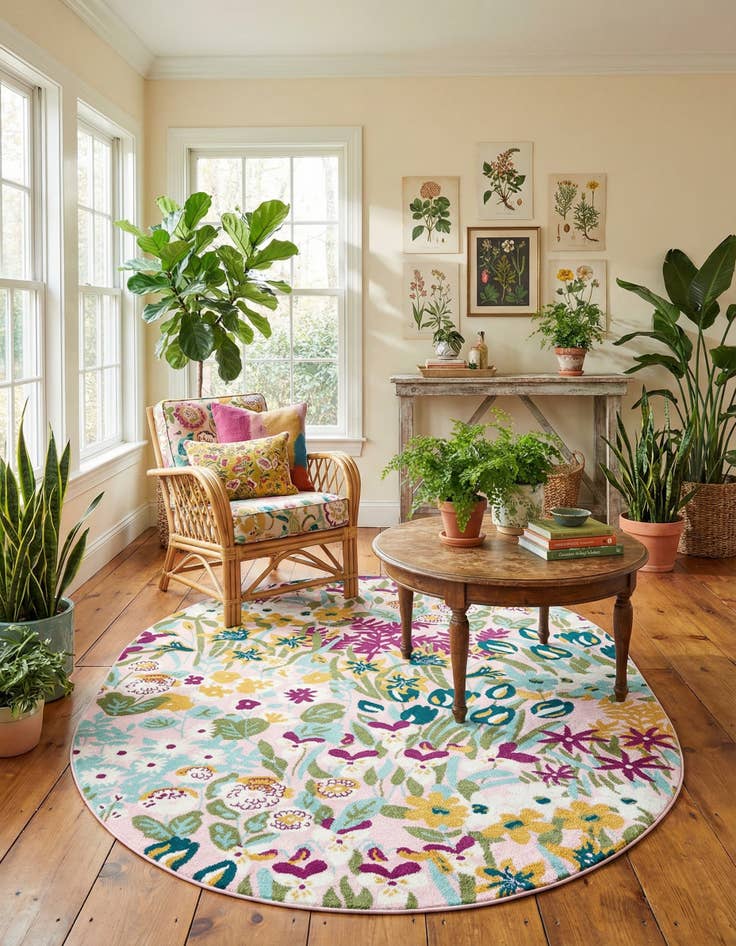 Detail image of  7' 10 x 10' Bloom Oval Rug