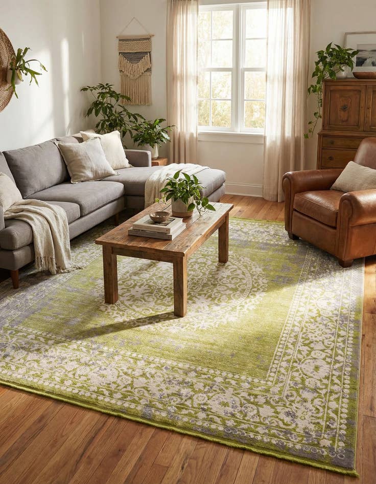 Detail image of 8' x 8' New Vintage Square Rug