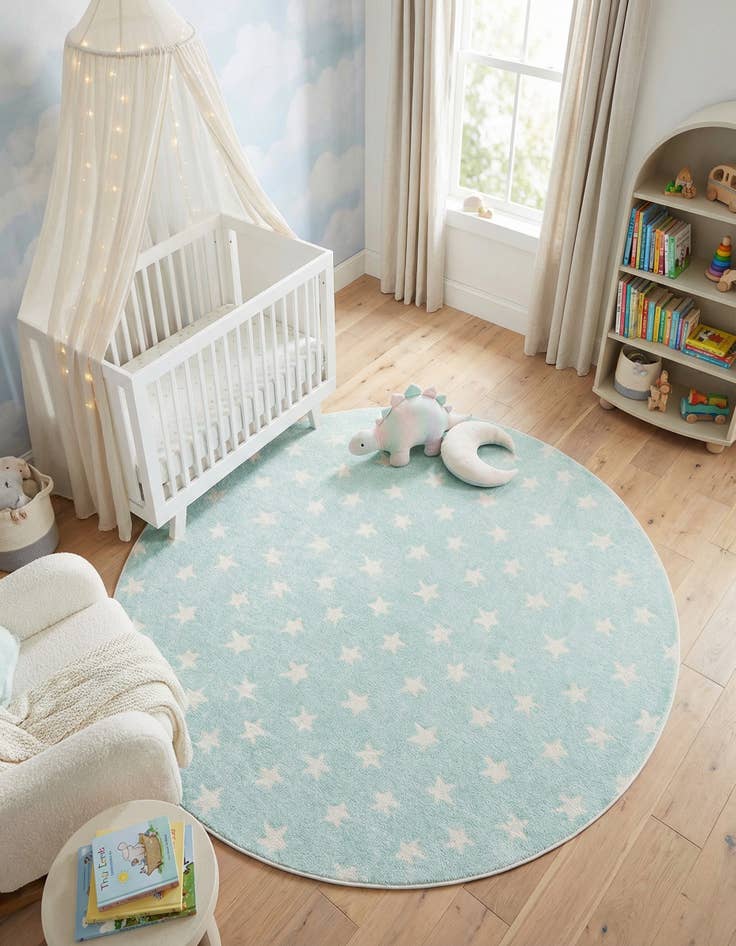 Detail image of 7' 10 x 7' 10 Whimsy Kids Round Rug