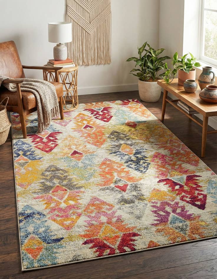 Detail image of 5' x 8' Washable Mesa Rug