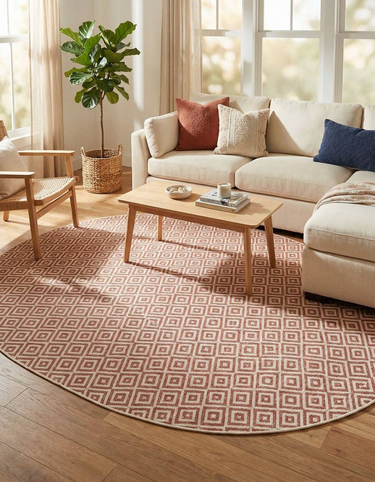 Detail image of 7' 10 x 10' Washable Jill Zarin Costa Rica Indoor / Outdoor Oval Rug