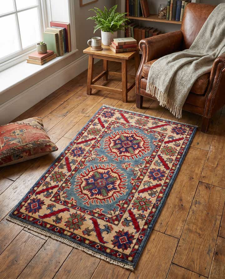 2' x 3' 2 Hand Knotted Kazak Rug