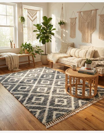 Gray Athena Shag Rug