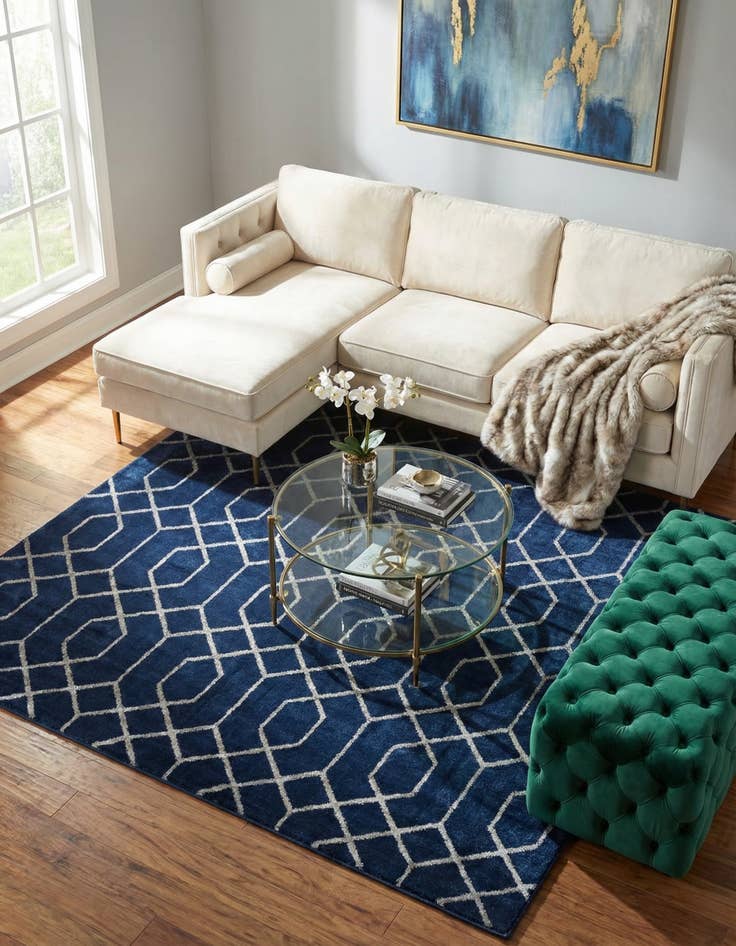 Detail image of 7' 10 x 7' 10  Marilyn Monroe&trade; Glam Trellis Square Rug