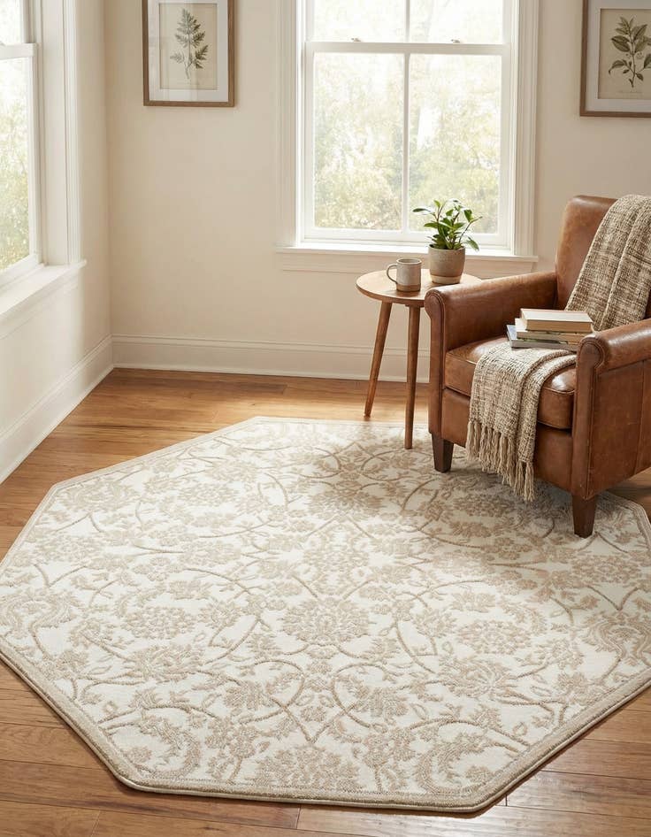 Detail image of 5' 3 x 5' 3 Nepal Octagon Rug