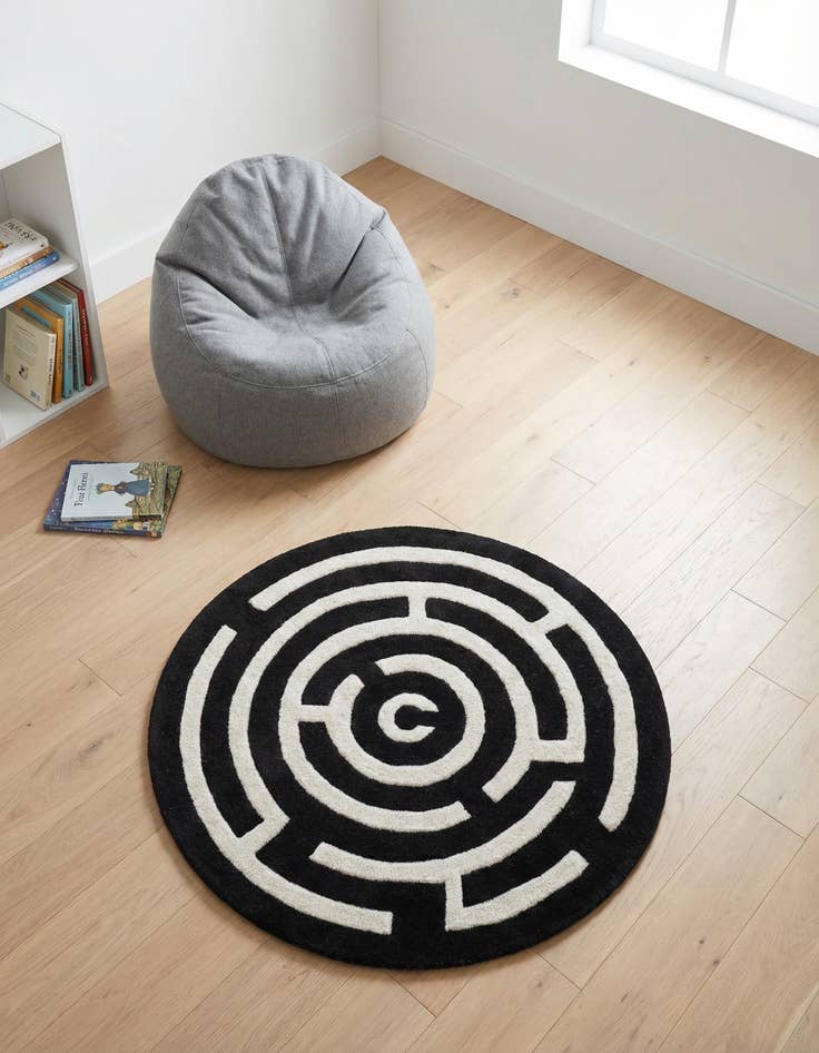 Detail image of 3' x 3' Playtime Kids Wool Round Rug