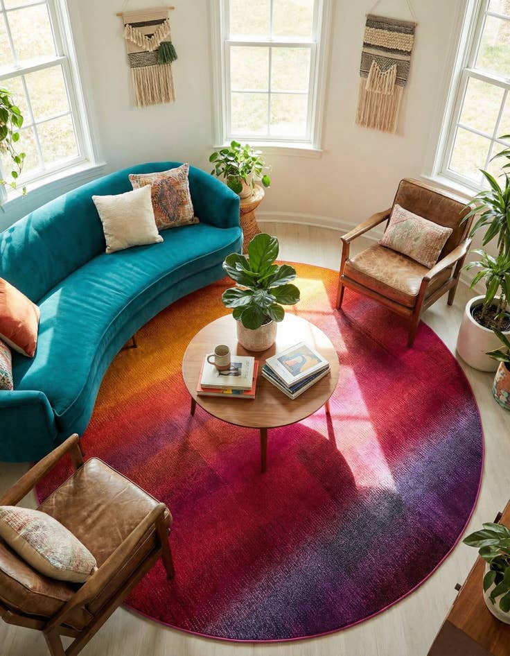 Detail image of 8' x 8' Washable Hyacinth Round Rug