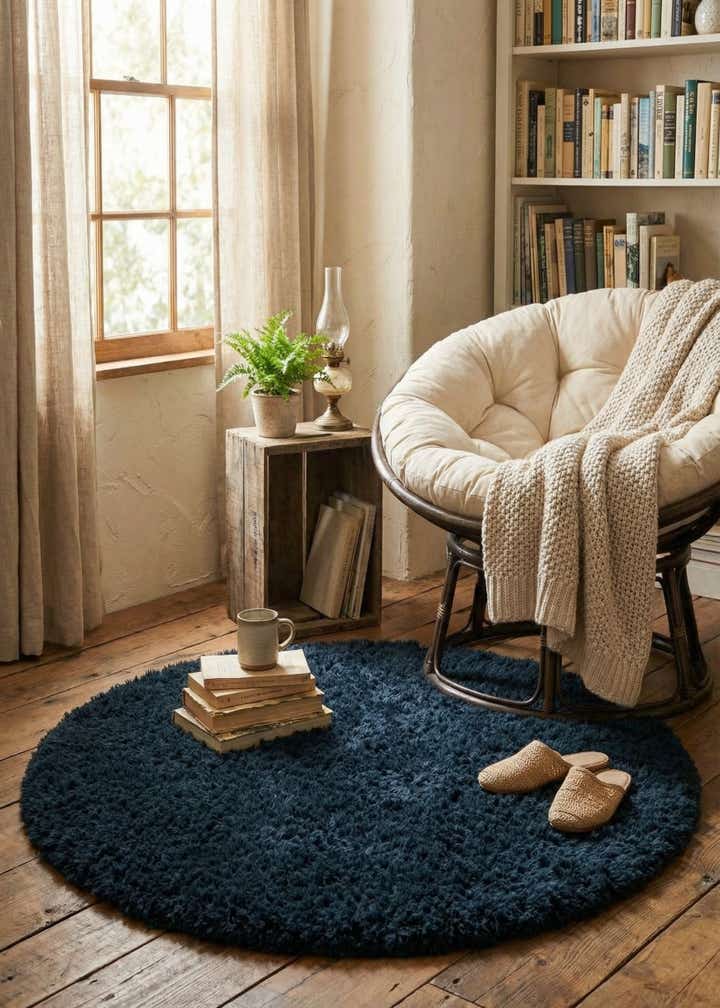 3' 3 x 3' 3 Infinity Shag Round Rug