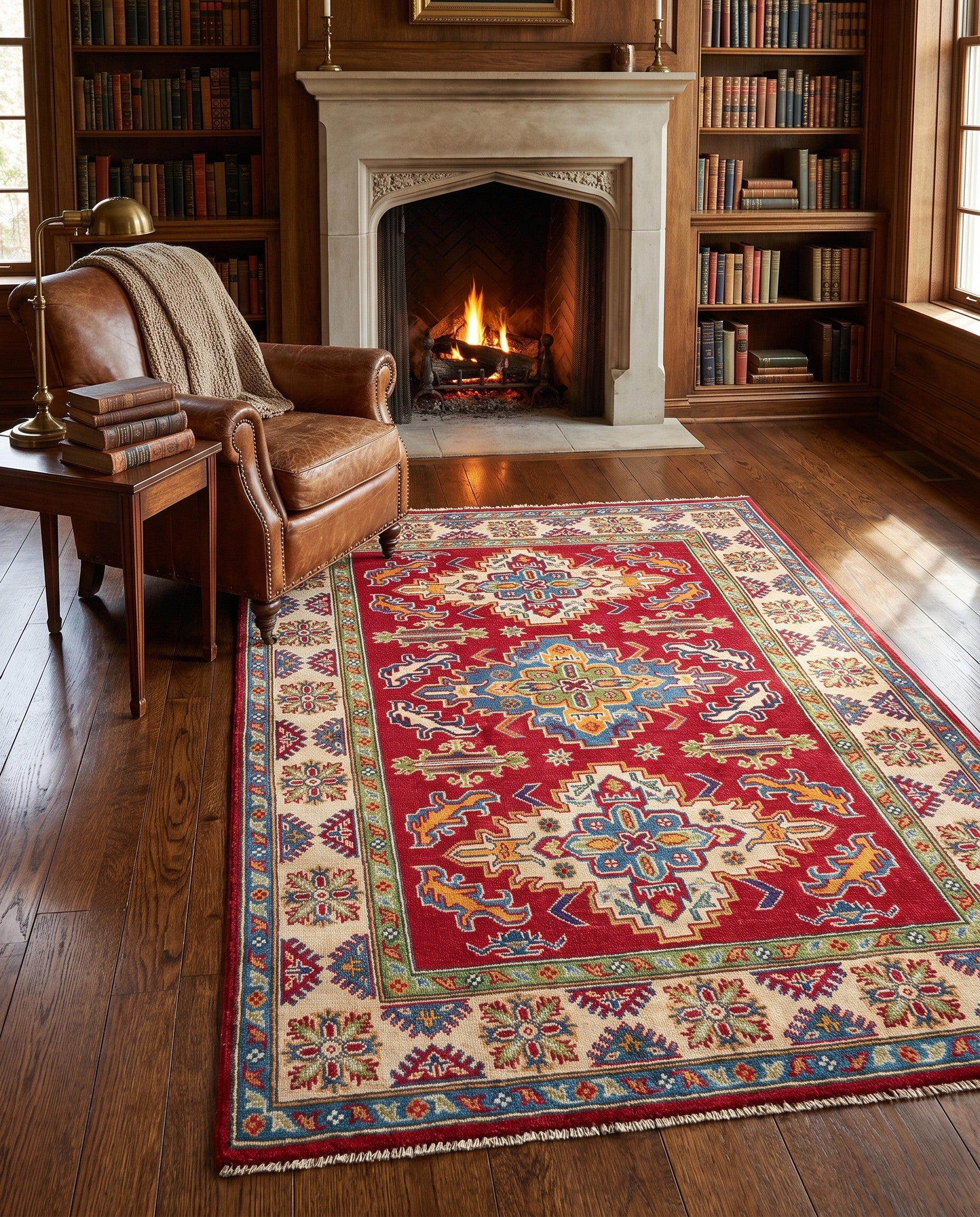 120cm x 180cm Hand Knotted Kazak Rug
