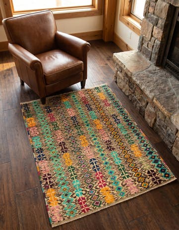 2' 11 x 4' 2 Hand Knotted Balouch Wool Rug