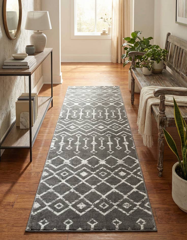 Detail image of 2' 6 x 8' 2 Kasbah Trellis Runner Rug