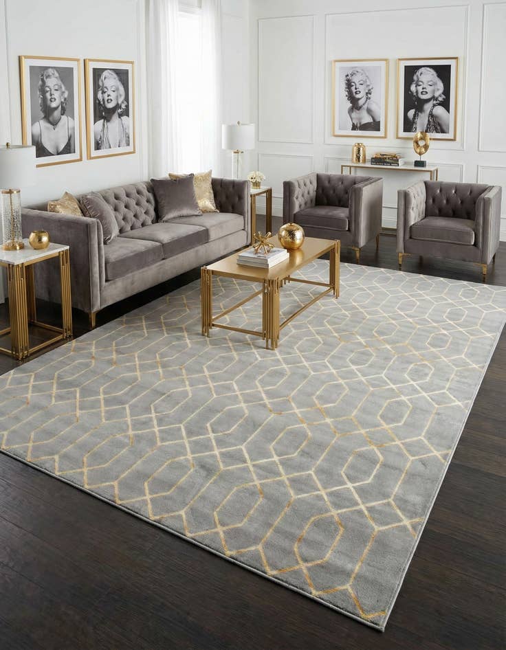 Detail image of 9' x 12'  Marilyn Monroe&trade; Glam Trellis Rug