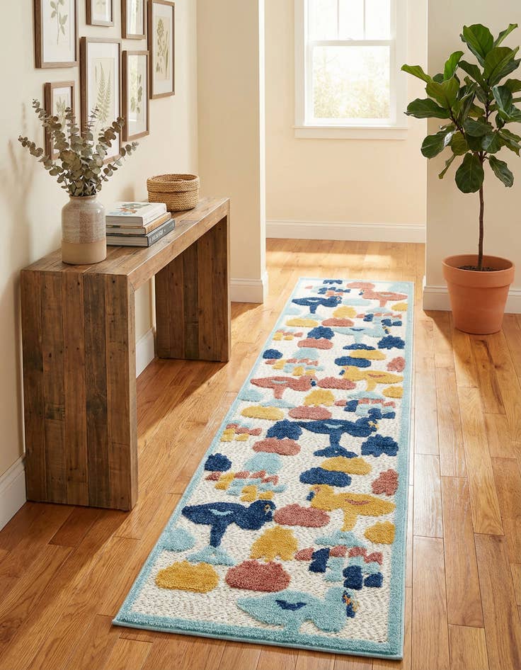 Detail image of 2' x 10' Washable Belize Indoor / Outdoor Runner Rug