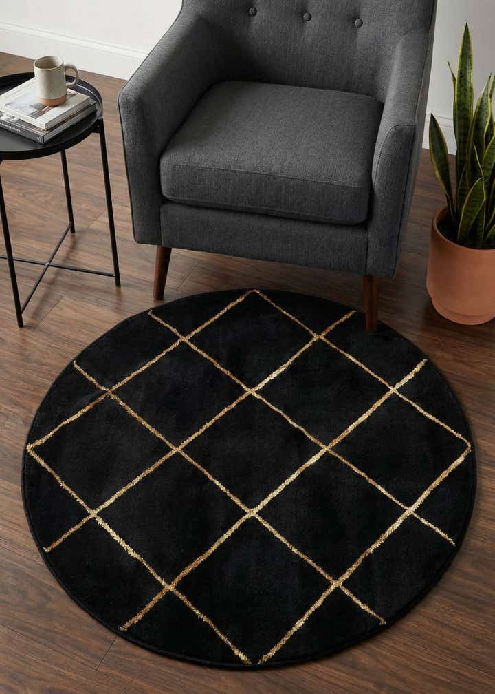 3' x 3' Vogue Geo Round Rug