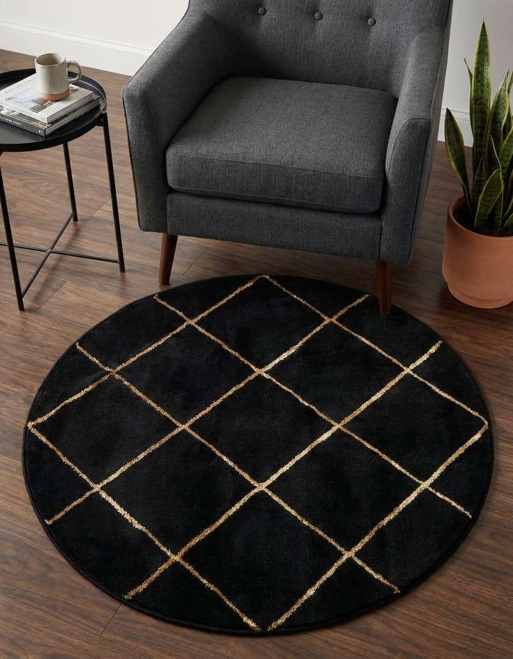 Detail image of 3' x 3' Vogue Geo Round Rug