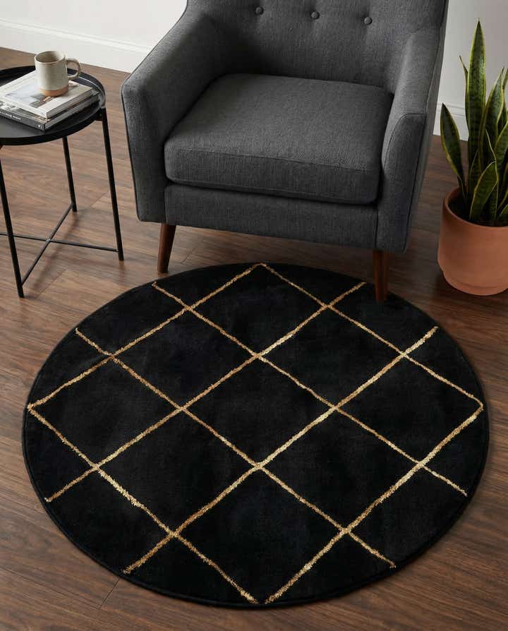 3' x 3' Vogue Geo Round Rug