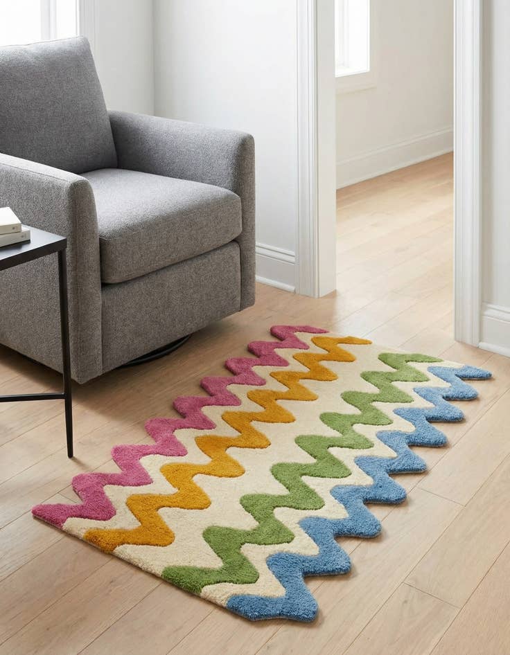 Detail image of 2' x 3' 1 Happy Rugs Wavy Wool