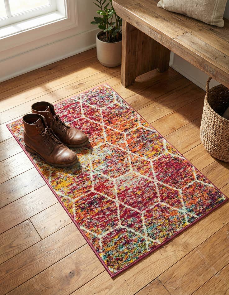 Detail image of  2' x 3' Lattice Frieze Rug