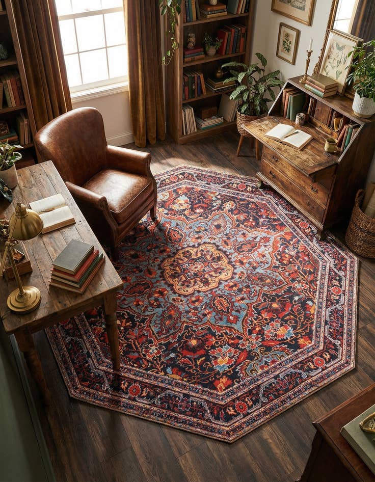 Detail image of 7' 6 x 7' 6 Timeless Octagon Rug