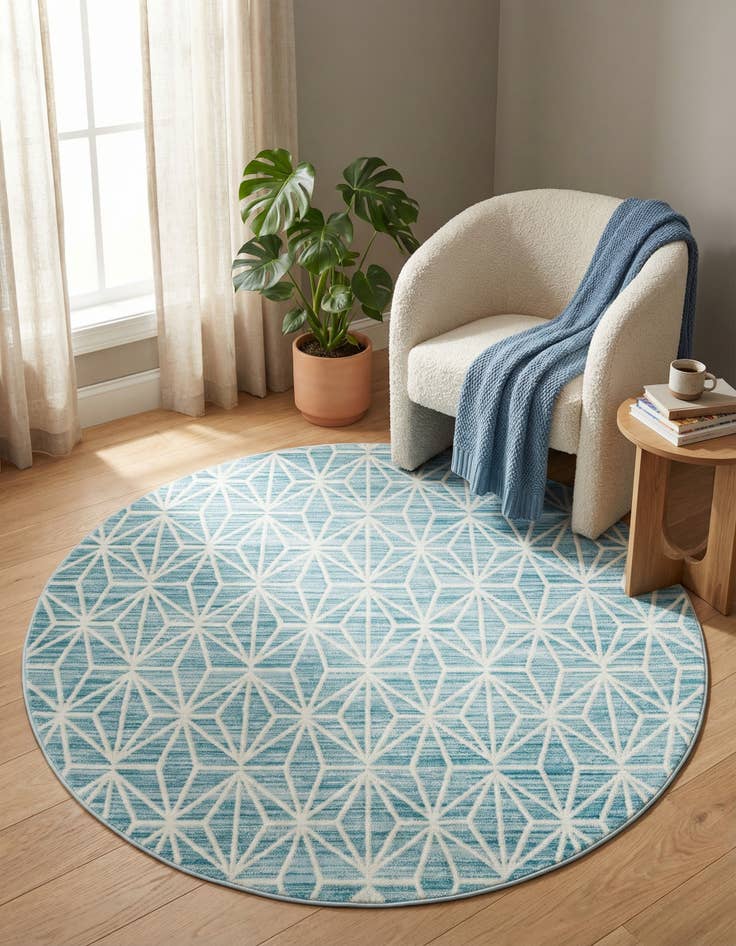 Detail image of 5' 3 x 5' 3 Uptown Fifth Avenue Round Rug