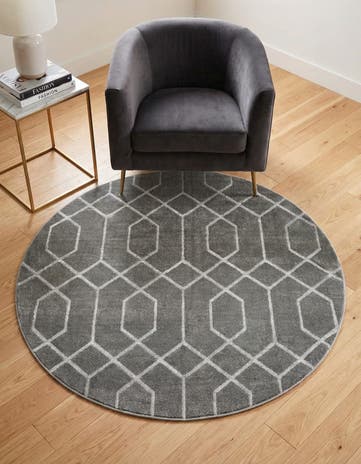 3' x 3' Marilyn Monroe™ Glam Trellis Round Rug