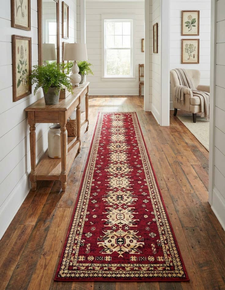 Detail image of 3' x 16' 5 Heriz Design Runner Rug