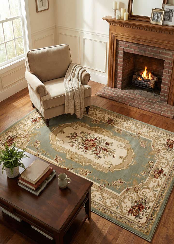 5' 3 x 8' Classic Aubusson Rug