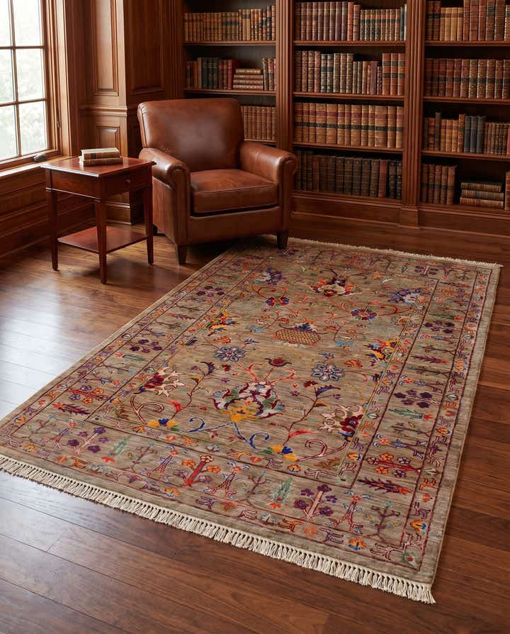 4' 1 x 5' 11 Hand Knotted Ariana Ziegler Rug
